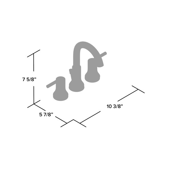 3559MPUDST,CZMPUDST,BLMPUDST Delta Trinsic Widespread Bathroom Faucet with Drain Assembly